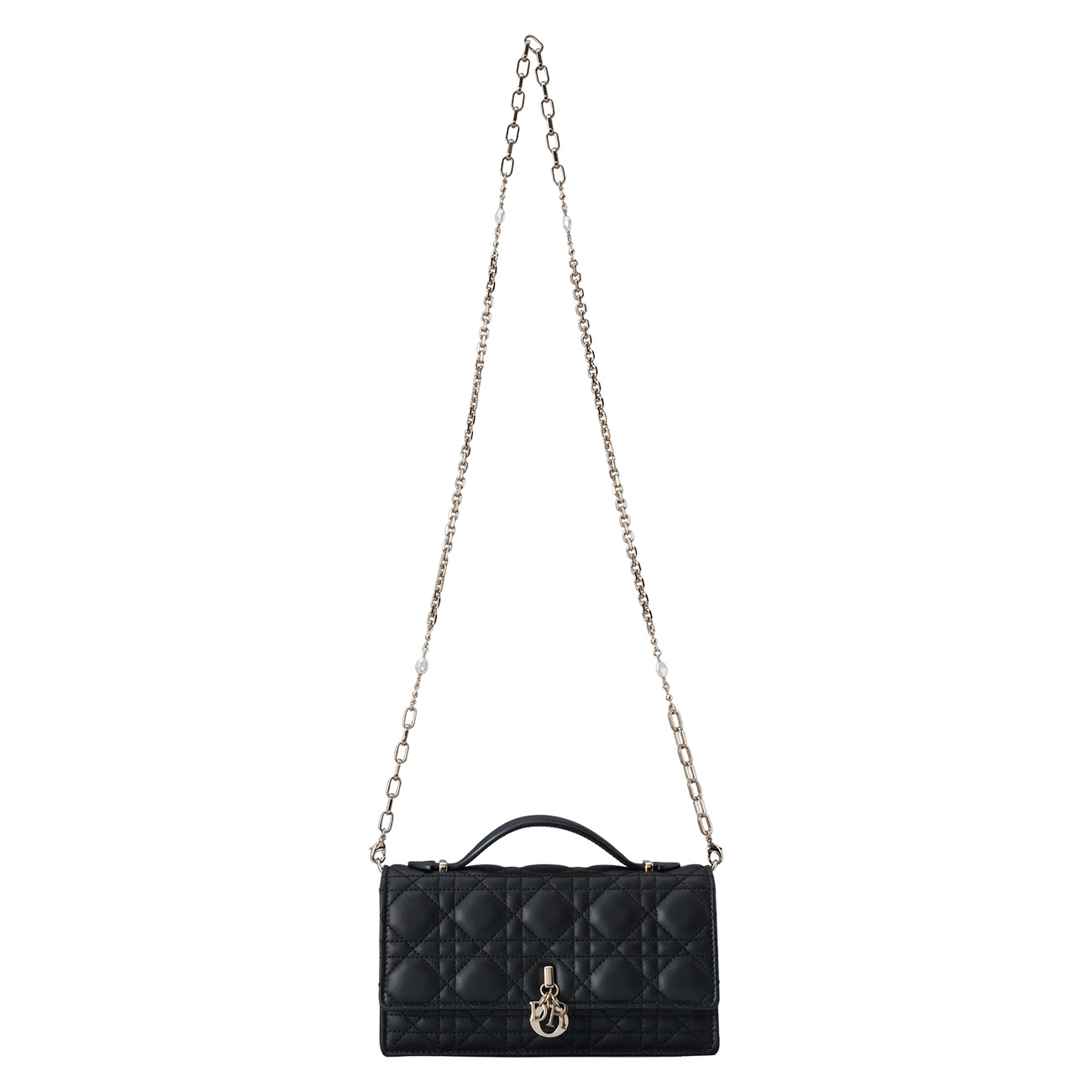 CHRISTIAN DIOR(USED)디올 마이디올 미니 탑핸들 체인 숄더백 블랙